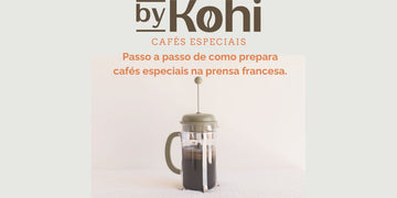 Passo a passo de como prepara cafés especiais na prensa francesa.