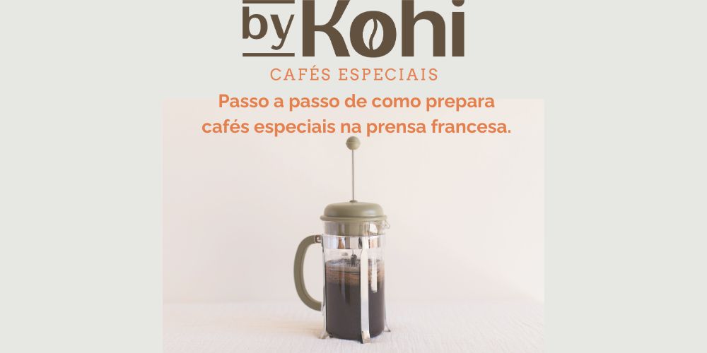 Passo a passo de como prepara cafés especiais na prensa francesa.